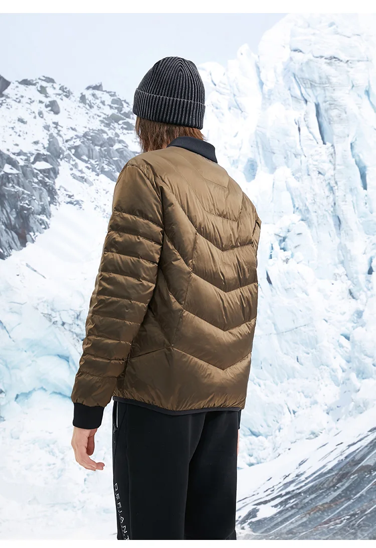 JackJones Мужская зимняя бейсбольная куртка с воротником с тепловым пухом | 218412510