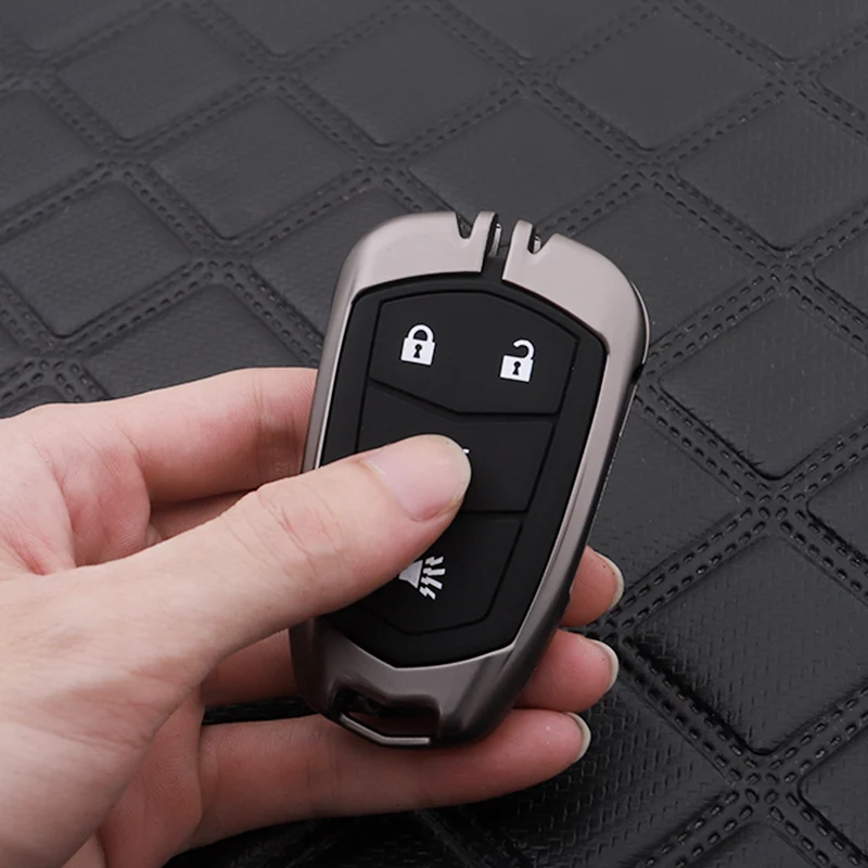 Цинковый сплав + силиконовый чехол для ключей от машины полное покрытие Cadillac ATS-L