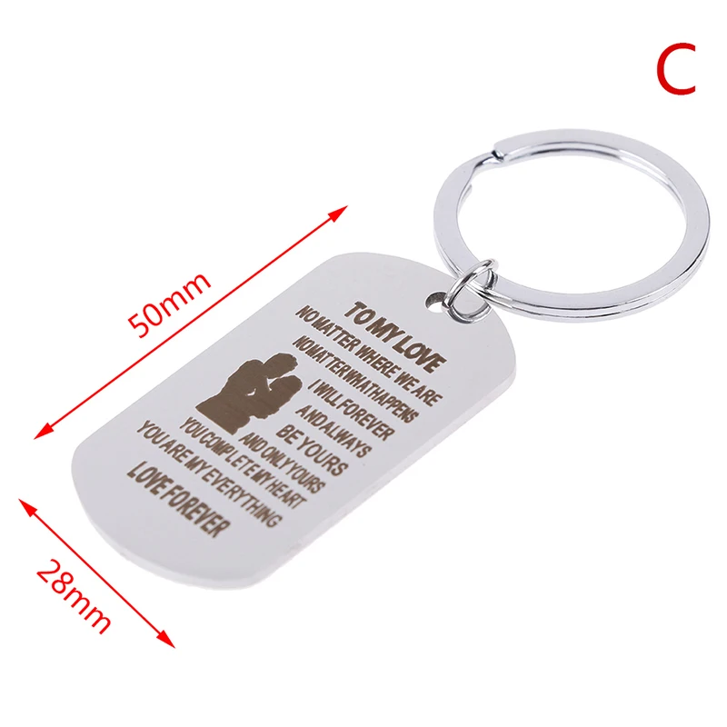 

Stainless Steel Keychain Inspirational Gift For Family Best Friends Keyring 3 Sizes