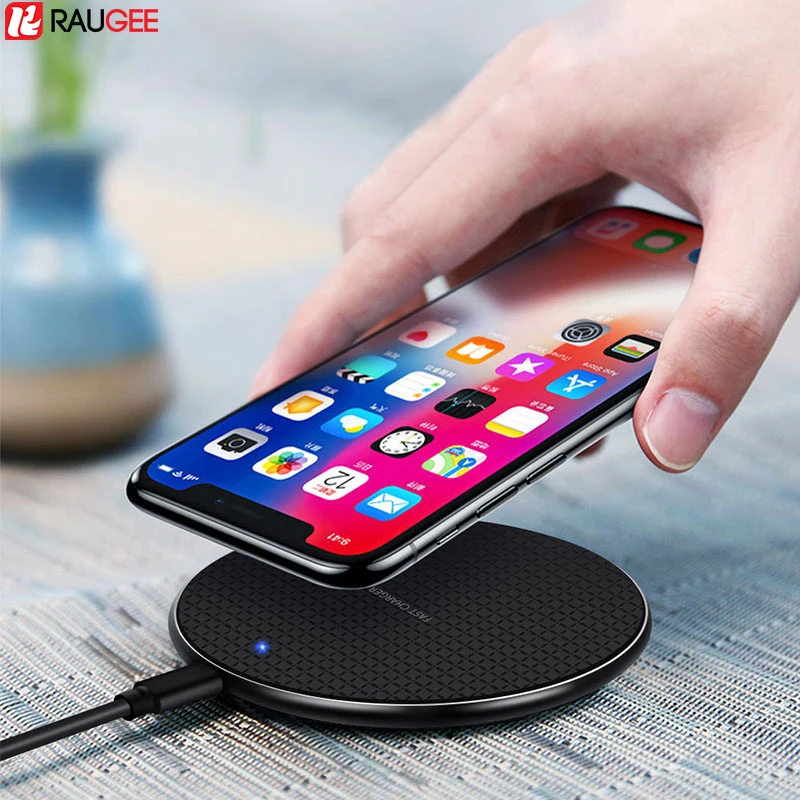 Беспроводное зарядное устройство Qi для iphone Samsung Xiaomi быстрая зарядка 10 Вт