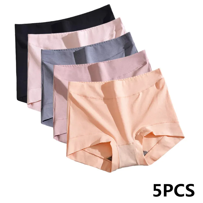 

5Pcs Pure Cotton Underwear Women New Autumn Winter Shorts for Women Cozy Shorty Femme Antibacterial Boxer Mujer Sexy Hotpants