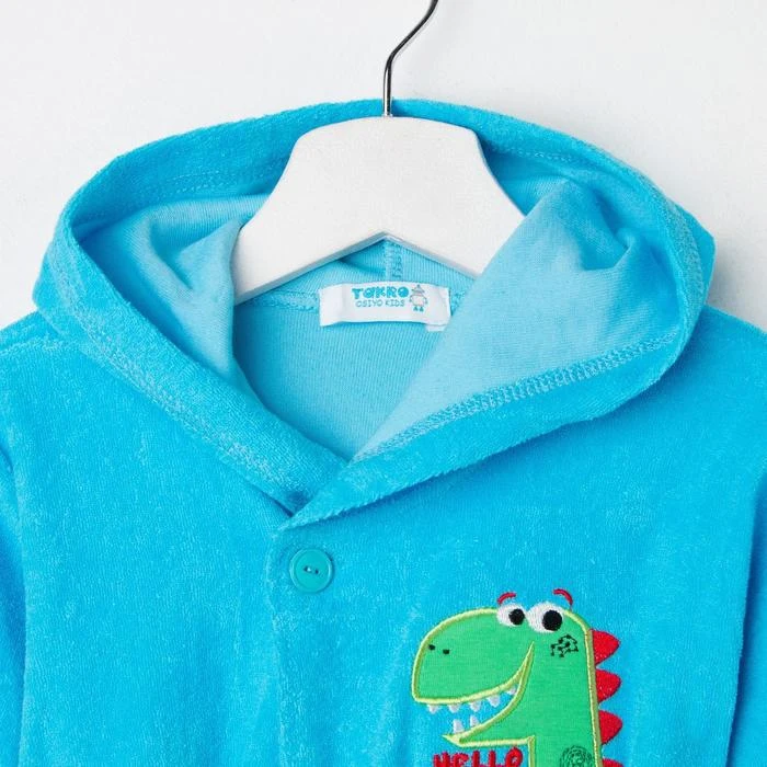 Халат для мальчика цвет светло-голубой/динозавр рост 104 см | Мать и ребенок