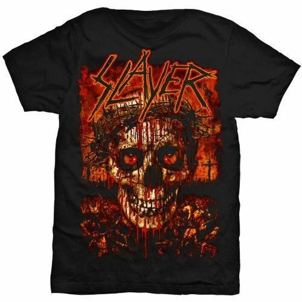 Slayer &quotкоронованный череп&quot футболка новая хлопковая Футболка винтажная