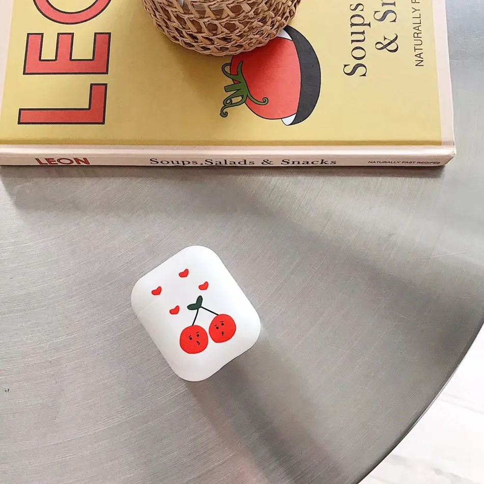 Cherry White Для AirPods случае 3D мультяшный наушник чехол для Apple Airpods 2 забавные интимные аксессуары защитную крышку с палец кольцо ремень - Цвет: Cherry White