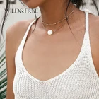 Wild  Free женское модное платье из 2 слоев бисером цепочка колье ожерелья  Подвески с множеством кругов из натурального сумка перламутрового цвета бусины золото кольцо с бриллиантом ожерелье с подвеской в виде