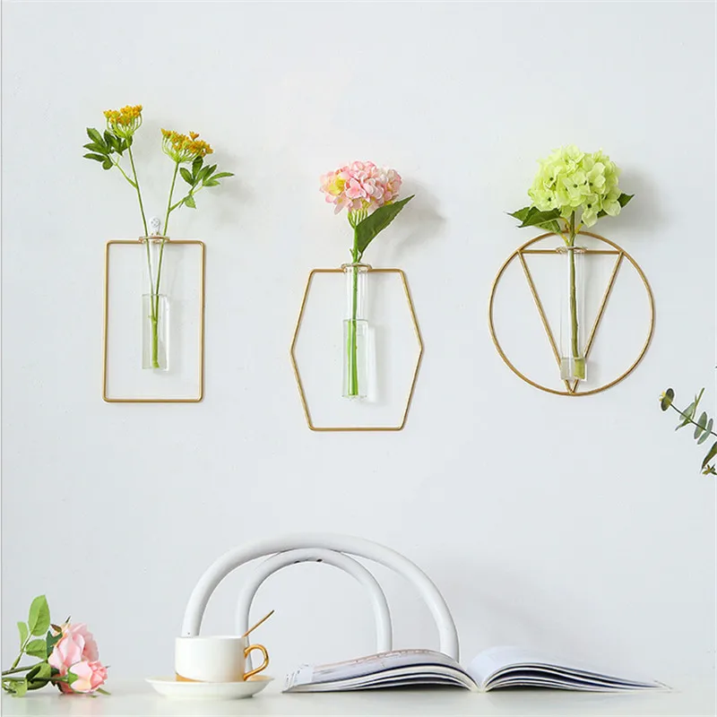Настенная стеклянная пробирка ваза прозрачный гидропонный горшок контейнер
