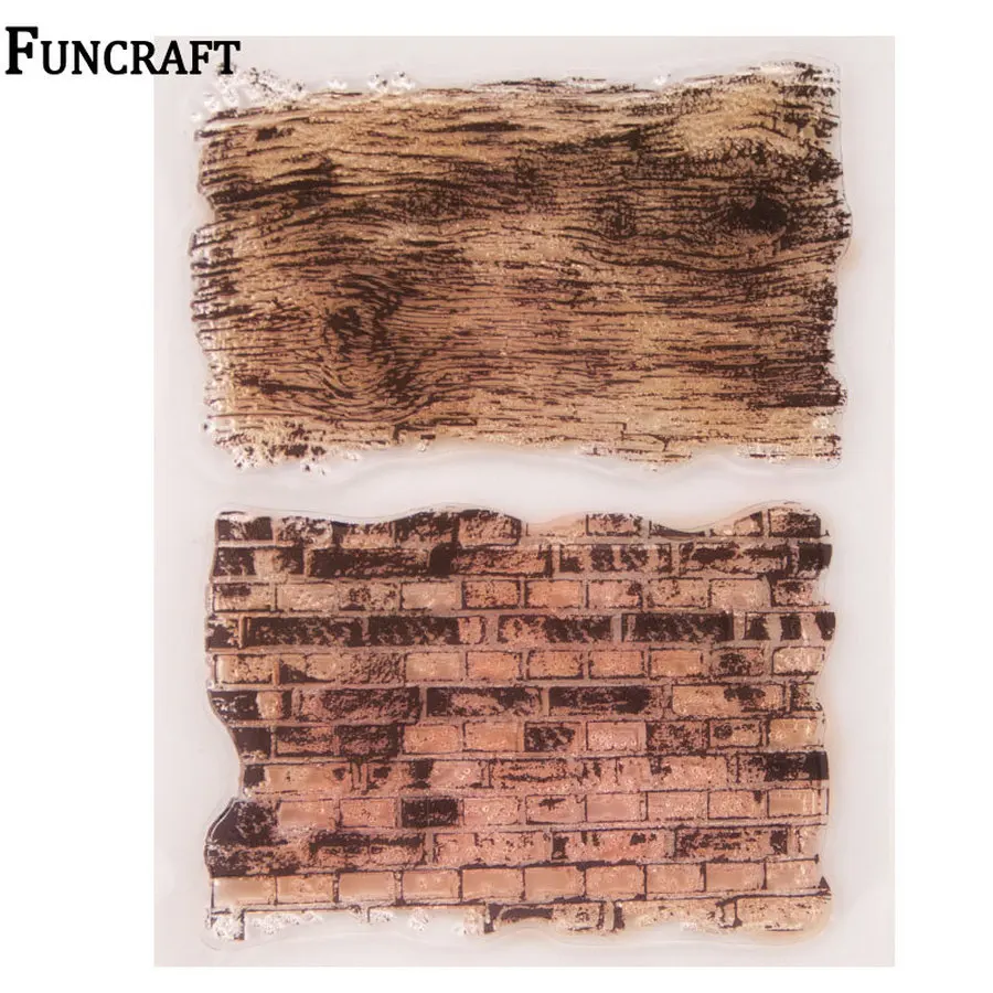 1 лист винтажная красная кирпичная стена дерево ясные резиновые штампы для