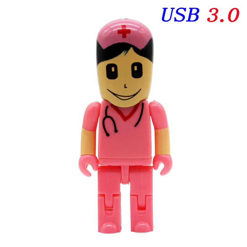 JASTER USB 3,0 Доктор модель медсестры USB флэш-накопитель 4 ГБ 8 ГБ 16 ГБ 32 ГБ 64 ГБ больница подарок для дантиста Количество Цена со скидкой - Цвет: D