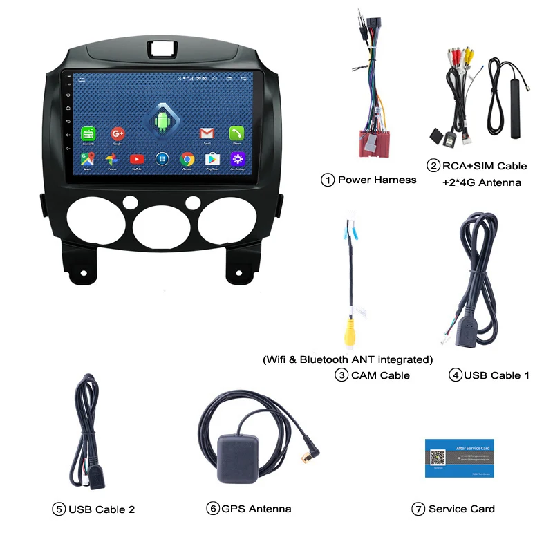 Автомобильный радиоприемник 4G Lte All Netcom Android 9 1 для MAZDA 2/Jinxiang/DE/третьего поколения