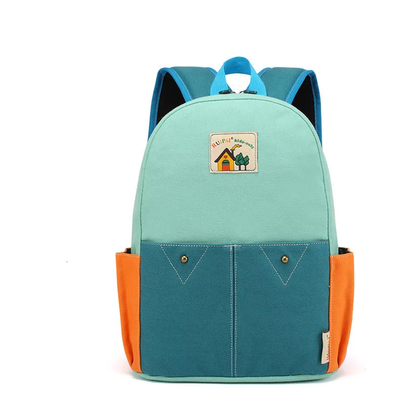 Simple Cartoon Children School Backpack Cute Light Hit Color Comfortable Canvas Schoolbag Kindergarten Backpack Bags Mochila