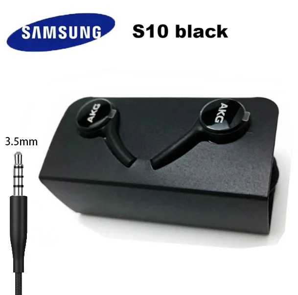 Наушники samsung AKG EO IG955, 3,5 мм/type c, наушники-вкладыши с микрофоном, проводная гарнитура для смартфонов samsung Galaxy note10 S10 S9 S8 S7 S6 huawei - Цвет: S10 black no box