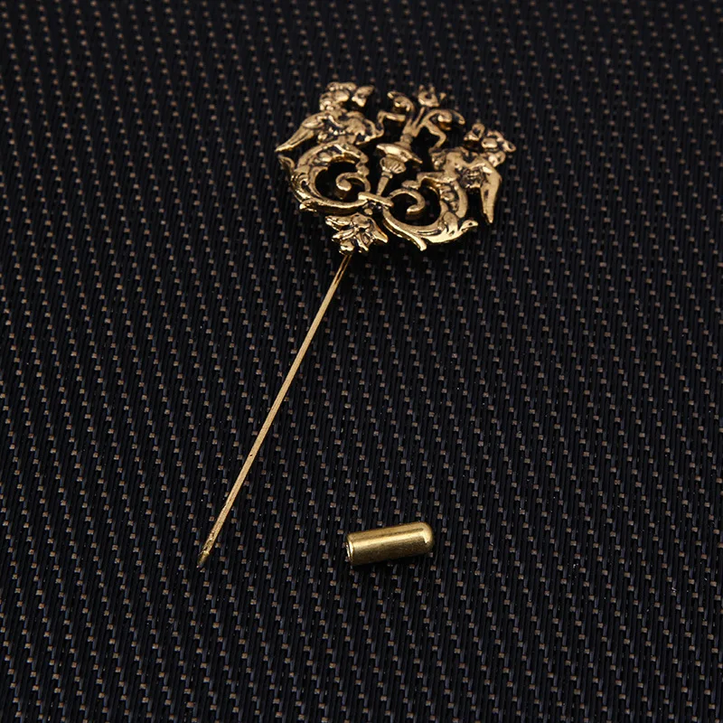 Брошь в ретро-стиле с изображением двойного льва | Украшения и аксессуары