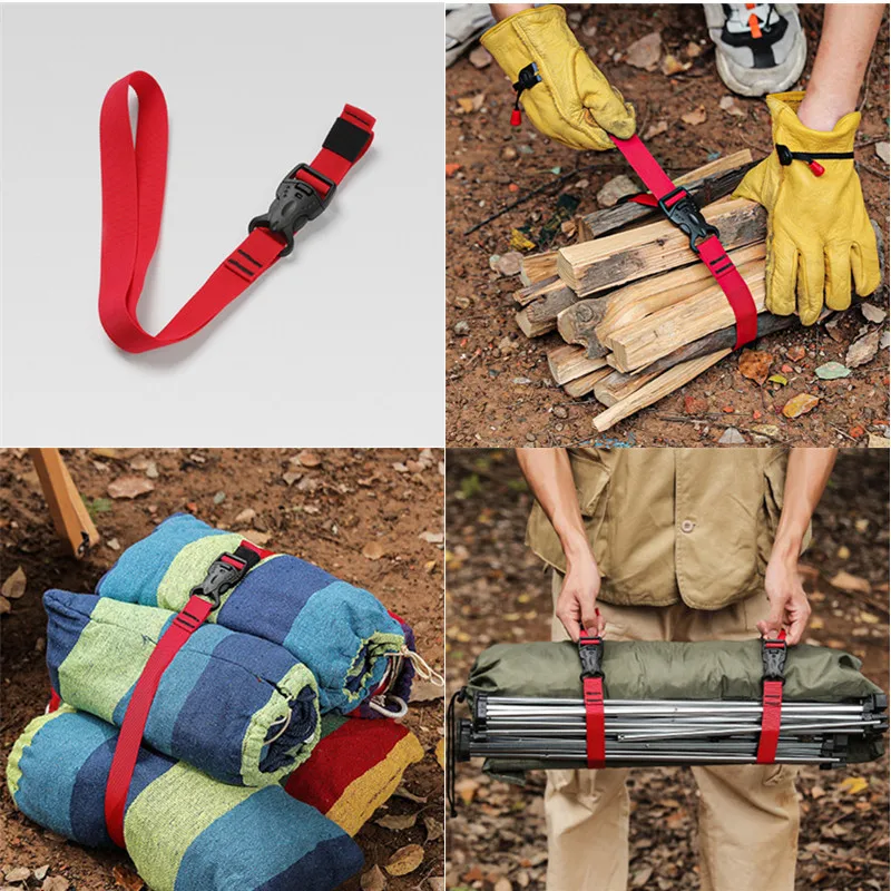 

Outdoor Nylon Buckle Bandage Travel Luggage Goods Strap Tape Hiking Camping Multi-function Extendable Waist Band Strap Belt Tool