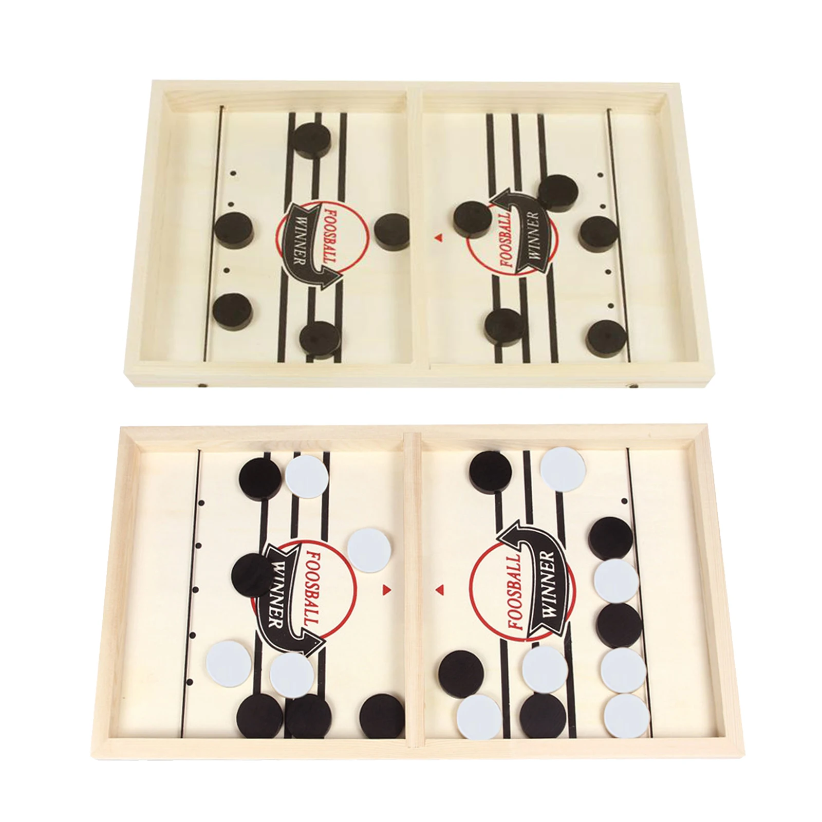 Wooden Fast Sling Puck Game Paced Sling Winner Hockey Board Toys for Parents Chilren Interactive Toys