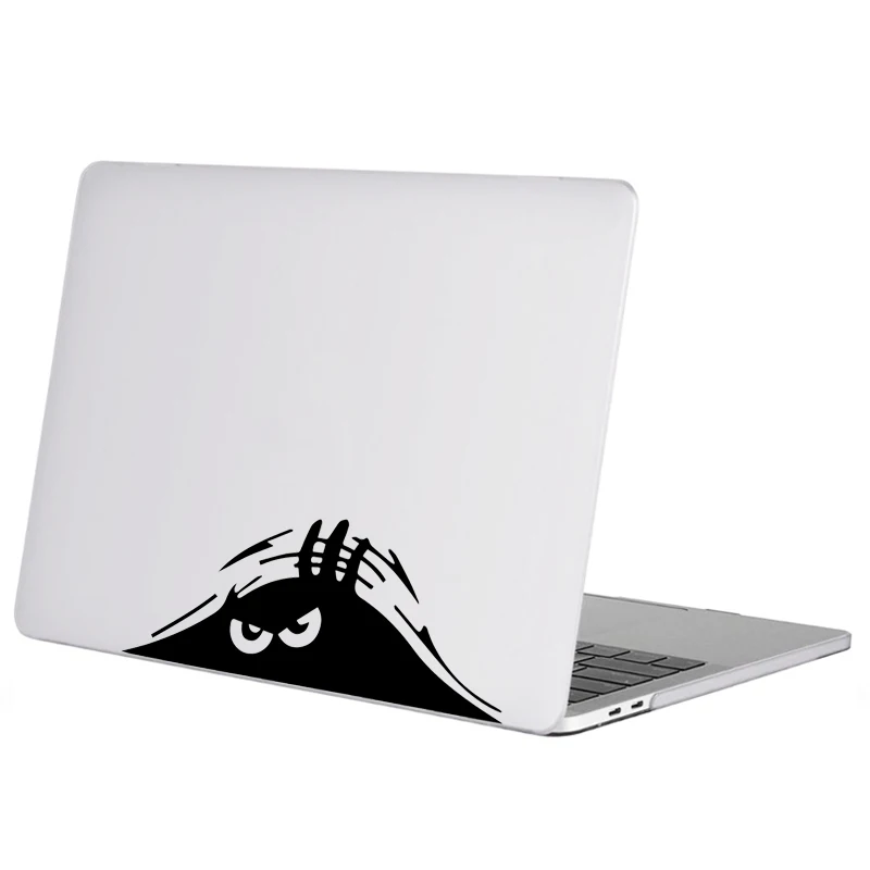 Наклейка на ноутбук с эльфом и злыми глазами для MacBook Pro Air виниловая креативная