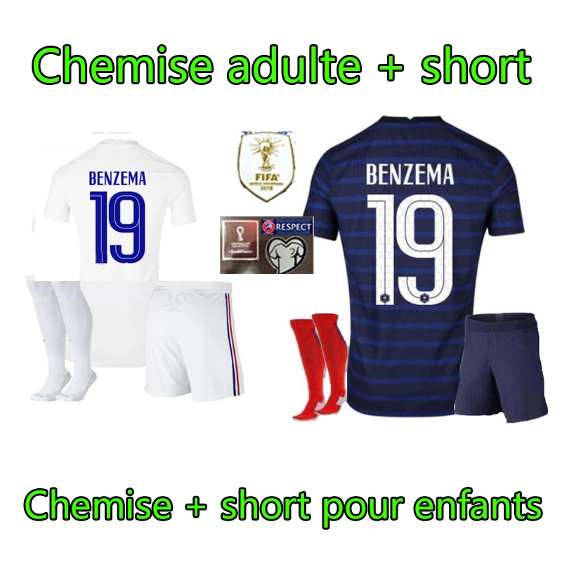 

Franca Benzema 19 Criancas 2021 Casa T Mtappe Varane Griezmann Thauvin Kante Pogba 2018 Francees Crianca Camisas De Futebol
