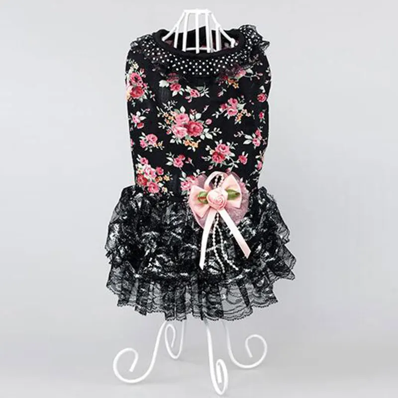 

Princess Style Dress Sweet Pet Printed Skirts Cute Universal Print Princess Skirts Dog Floral Skirts Comfortable Pet Supplies