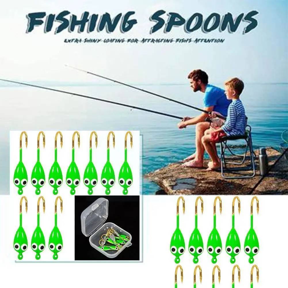 

Winter Colorful Ice Fishing Hook Portable Barbed Ice Mini Jig Accessories Hook L4u6