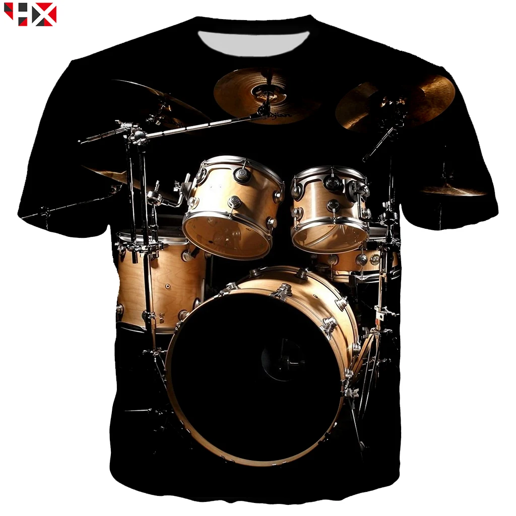 Летняя распродажа 3D принтом бас ударная установка Ван Пис смешные футболки в
