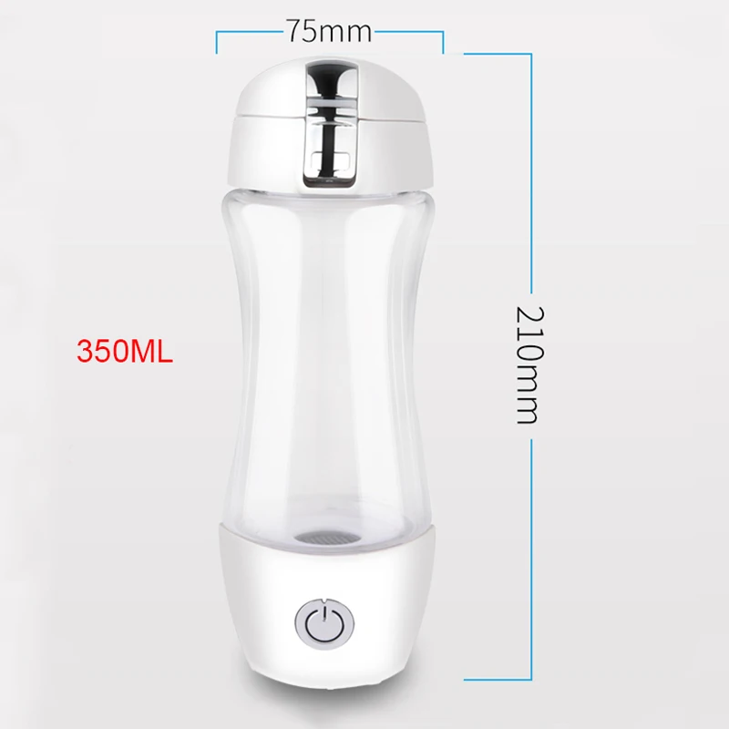 Новинка 350 мл генератор водорода SPE/ PEM бутылка с ионизатором воды отверстием для