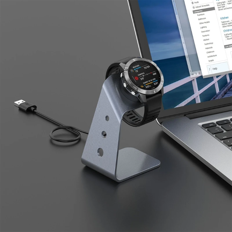 Док-станция для зарядного устройства совместимая с Garmin Fenix 6 S 6X Pro For 5 5S 5X X10 S60 S62 Quatix