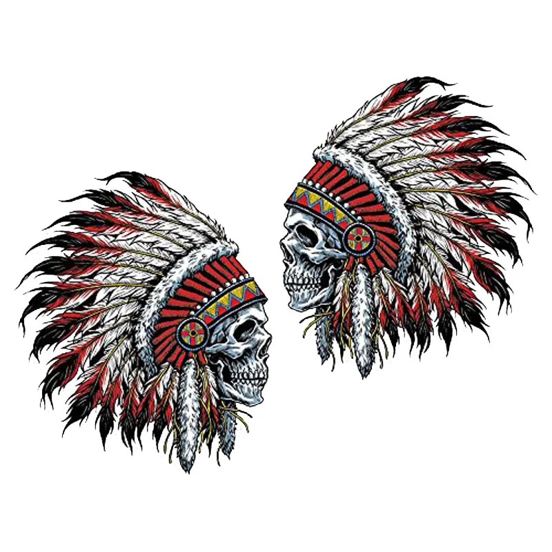 

PersonalityReflective Car Stickers Chieftain Skull Motorcycle Parts Creative Accessories PVC Decal,12cm*10cm