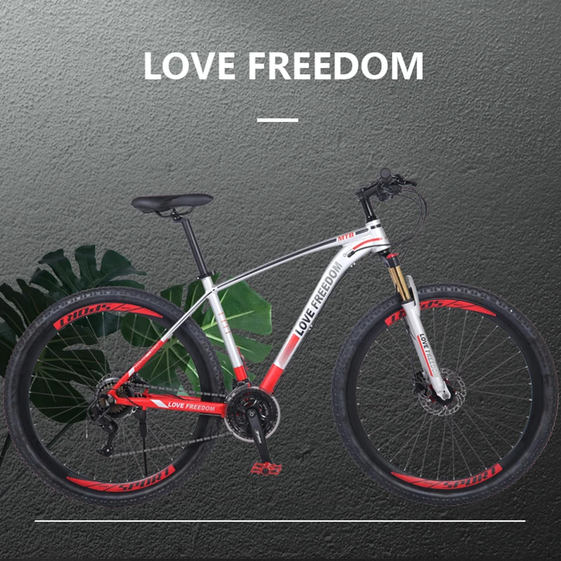 LOVE FREEDOM 19 дюймов Большая рама горный велосипед 21 скоростной алюминиевый сплав