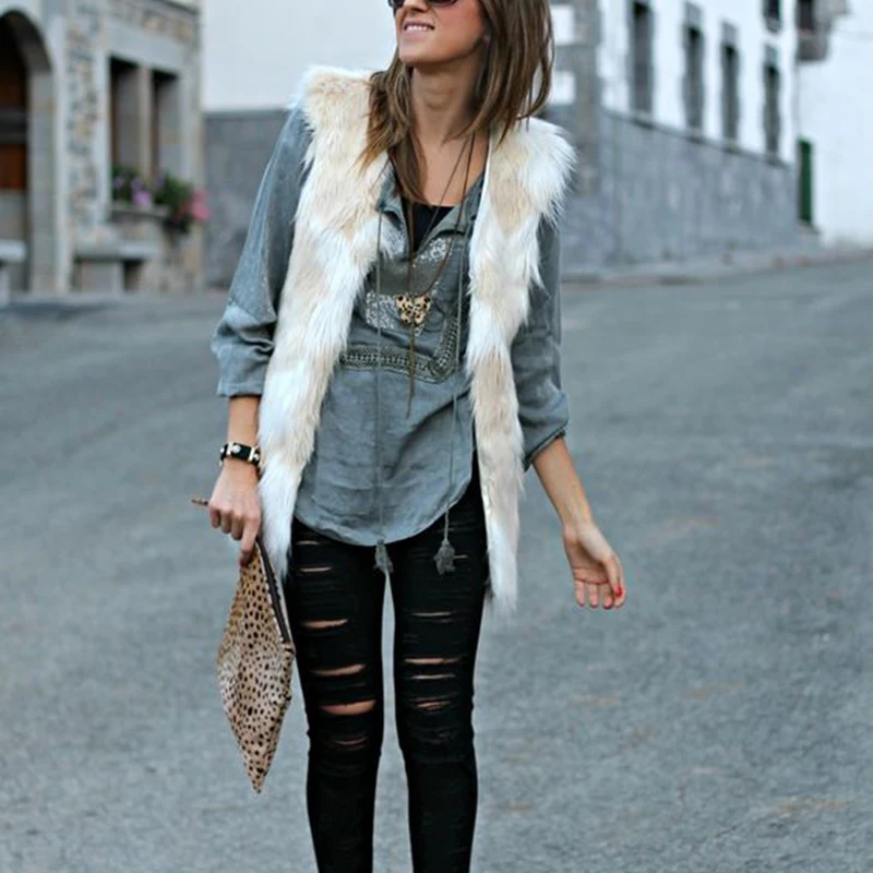 Без рукавов с вырезом в форме буквы V Новый роскошный мягкий высокого качества