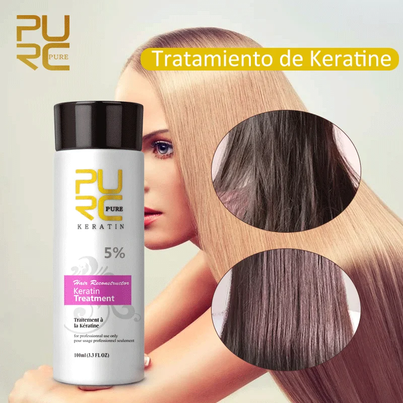 Brasileira do Tratamento do Cabelo da Queratina do Formalina de Purc 100ml dos Cuidados Queratina Alisa Produtos Capilares Que