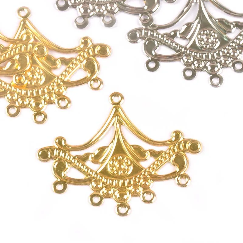 10 шт./компл. Золотой Серебряный цветок филигранные Обертывания Разъемы