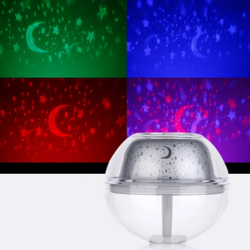 Usb Crystal Night Lamp Projector 500Ml Air Humidifier Desktop Aroma Diffuser Ultrasonic Mist Maker Led Light For Home | Бытовая техника