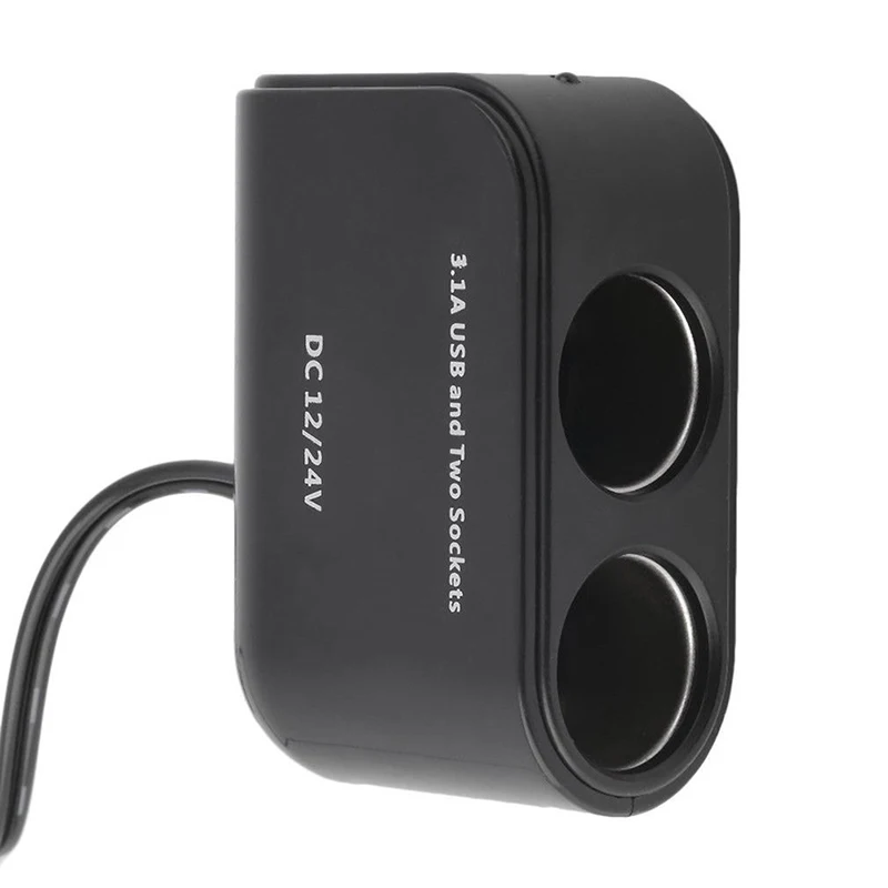 

12 V-24 V 3.1A 100W Обнаружение для телефона MP3 DVR аксессуары для автомобильного прикуривателя Разветвитель разъем LED USB зарядное устройство адаптер