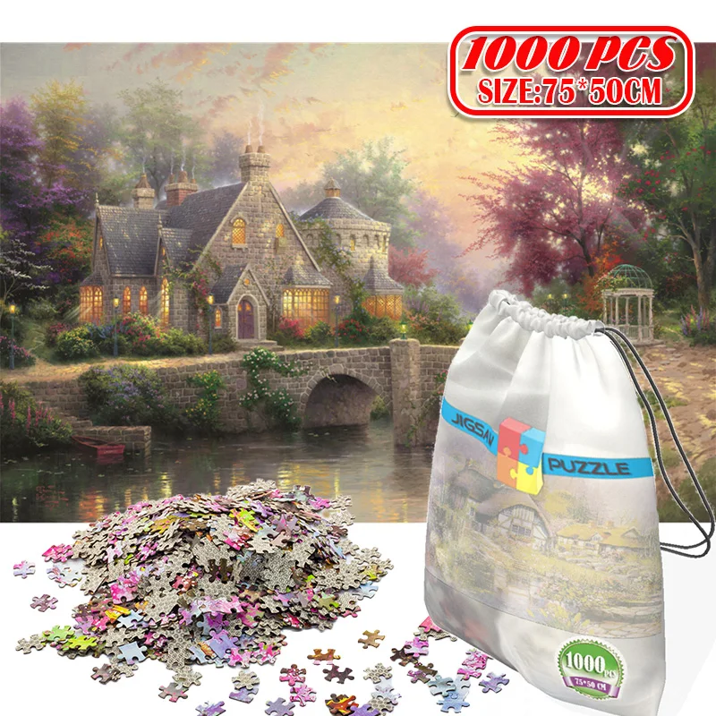 

1000 шт Томас Весна 3D Пазлы взрослые игровые Игрушки для игрушек скучная игра здание сборка развивающие игрушки