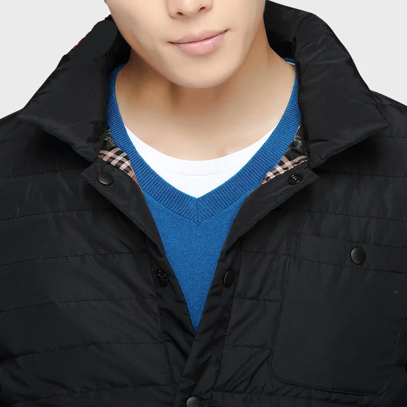 Мужская тонкая куртка осенне-зимняя теплая Повседневная однотонная 2020 | одежда