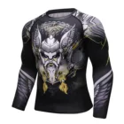 Лидер продаж, футболка для бега по ММА, мужские футболки с длинным рукавом Rashguard, одежда для бодибилдинга и MMA, Спортивная футболка с 3D принтом, топы