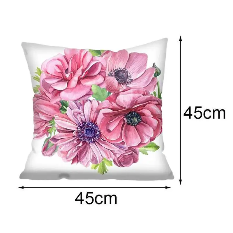 

Modern Color Printing Flower Series Pillow Cover Sofa Seat Cushion High Quality Living Room Decoratiion Accessorie 45x45CM