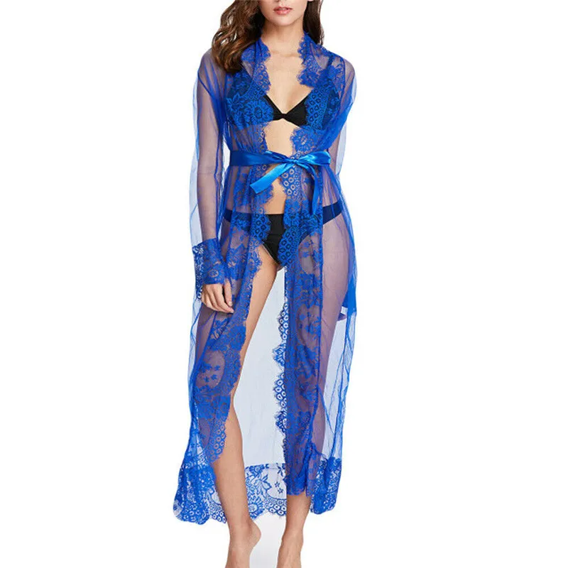 Пикантные Для женщин Кружева Халаты Пижамы модельная дышащая обувь Защитная