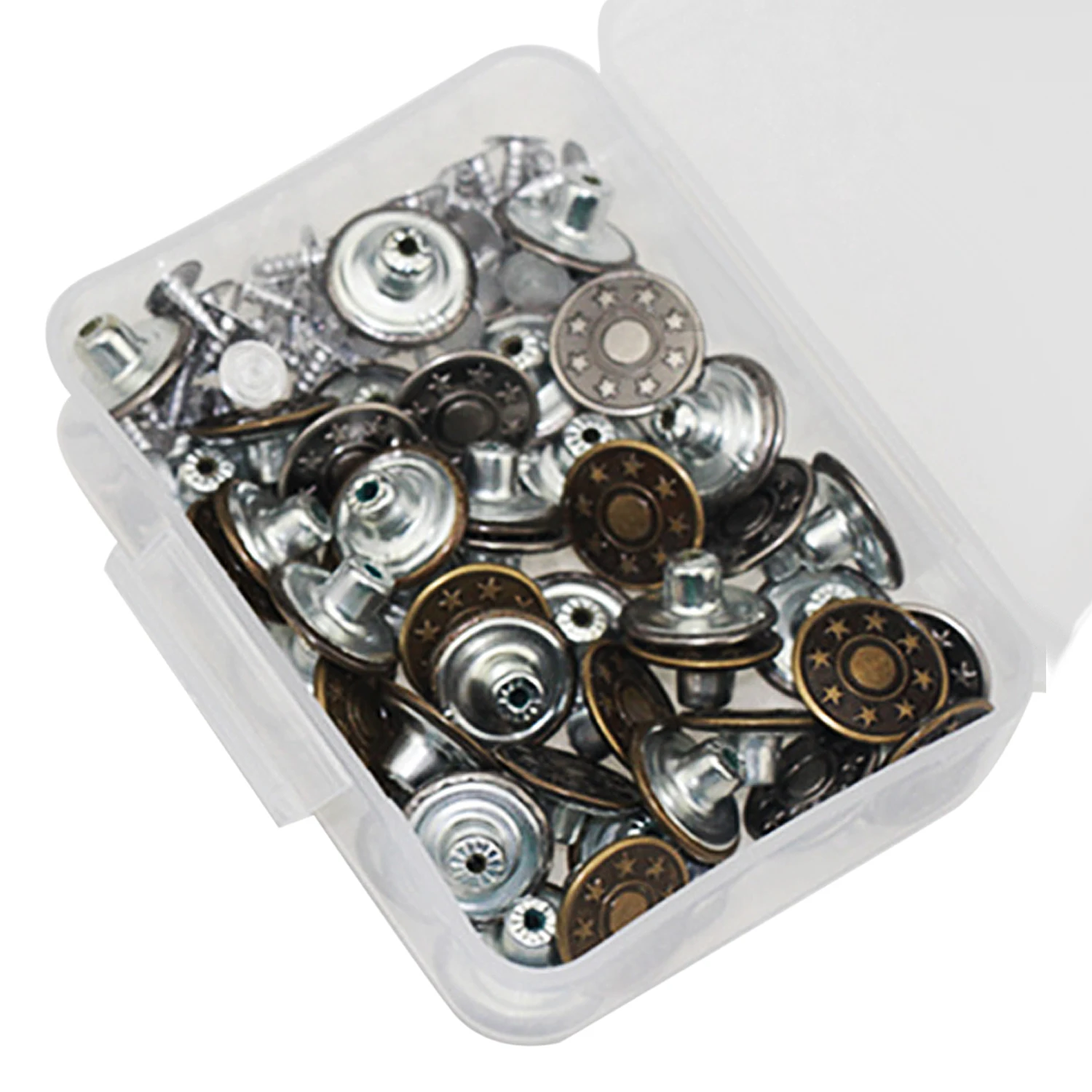 50 набор 17 мм Сменные Металлические Кнопки для украшения джинсов шорты куртки