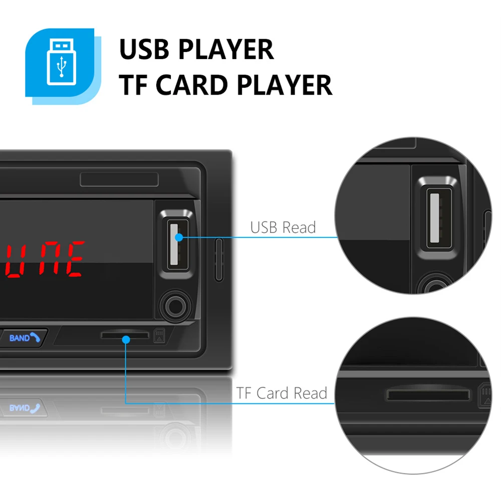 Автомагнитола Автомобильный MP3-плеер 1din с дистанционным управлением EQ звуковый