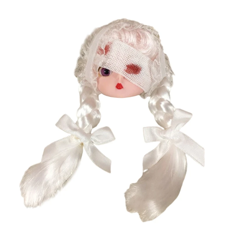 Кружевная заколка для волос на Хэллоуин бандаж брошь-кукла боковая кровавая