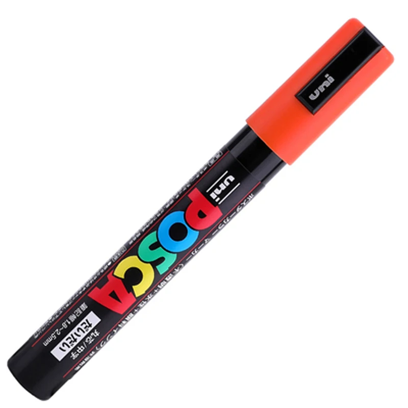 3 шт./партия Mitsubishi Uni Posca PC-5M маркер-средний Tip-1.8mm-2.5mm 17 цветов художественные маркеры офисные школьные принадлежности - Цвет: Мандарин
