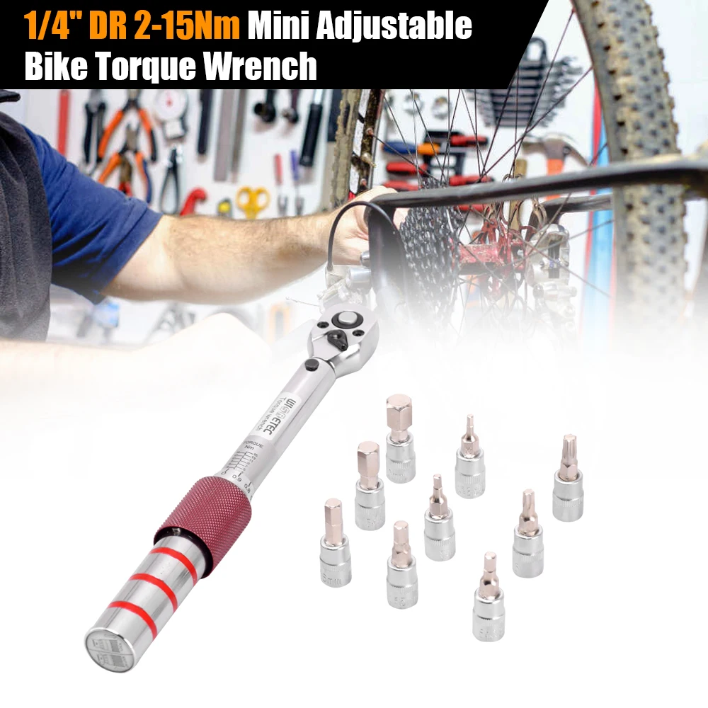 1/4 &quotDR 2 15Nm мини Регулируемый динамометрический ключ для велосипеда езды на