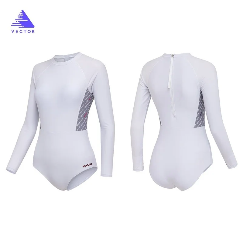 

VECTOR Sunscreen UPF 50+ Swimwear for Women Long Sleeve Swimsuit One Piece Surfing Snorkeling Swiming Wetsuit Bathing Suit