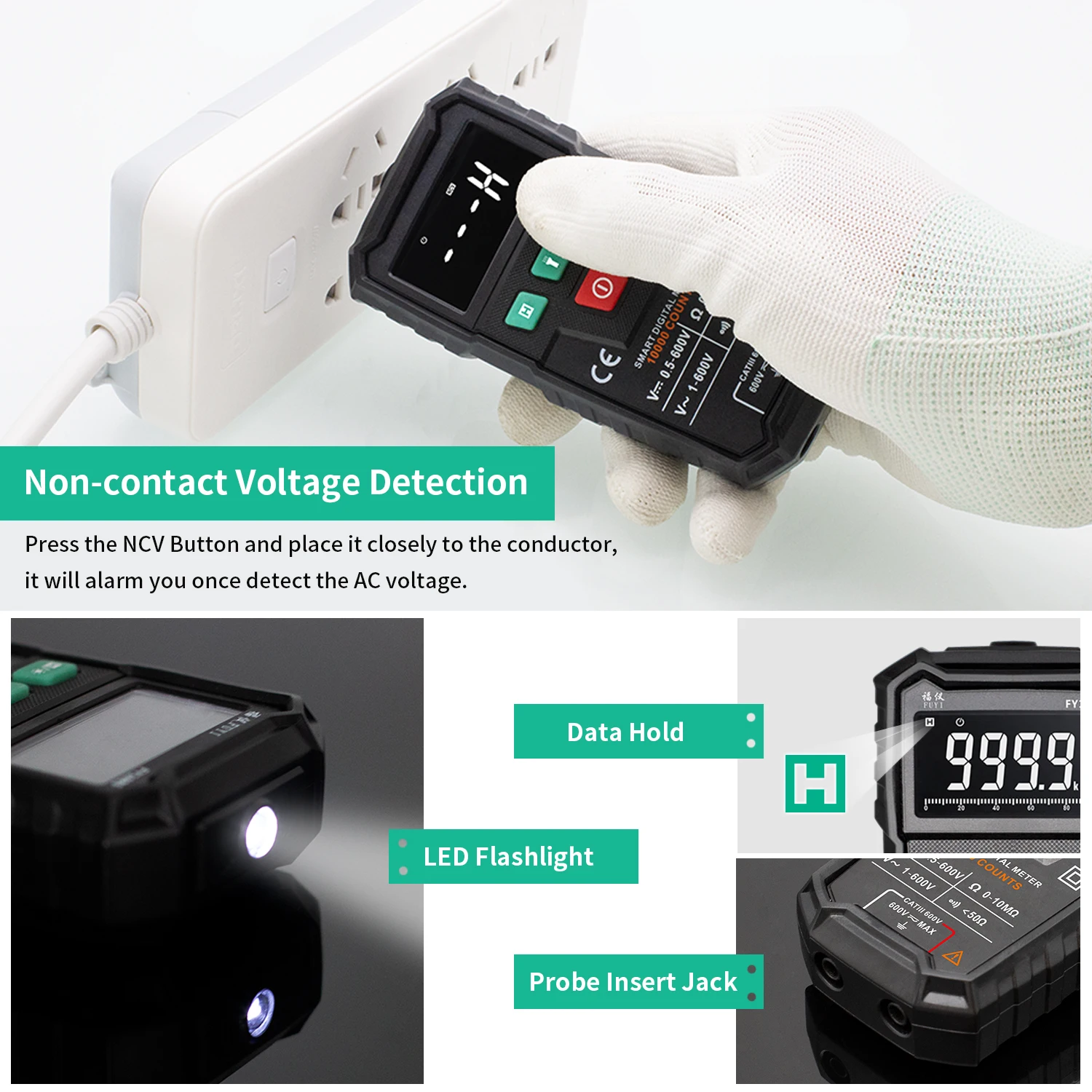 Цифровой мультиметр с ЖК дисплеем Вольтметр постоянного и переменного тока