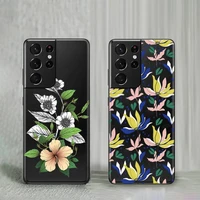 flower bud phone case for samsung a10 32 51 52 71 72 50 12 21s s10 s20 s21 note 10 20 plus fe ultra