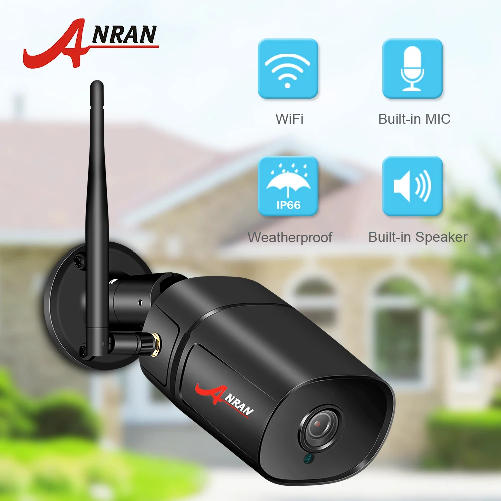 ANRAN 1080P IP камера Wifi HD уличная инфракрасная камера ночного видения камера безопасности двухсторонняя аудио беспроводная камера видеонаблюдения