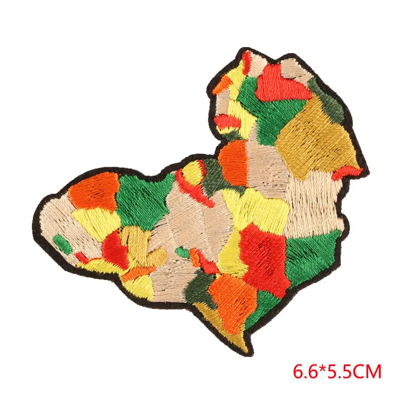 Flag Map Patch Iron on Patches for Clothing Heat Transfer Stripe Sew Sticker Clothes Embroidered Garment DIY G | Дом и сад