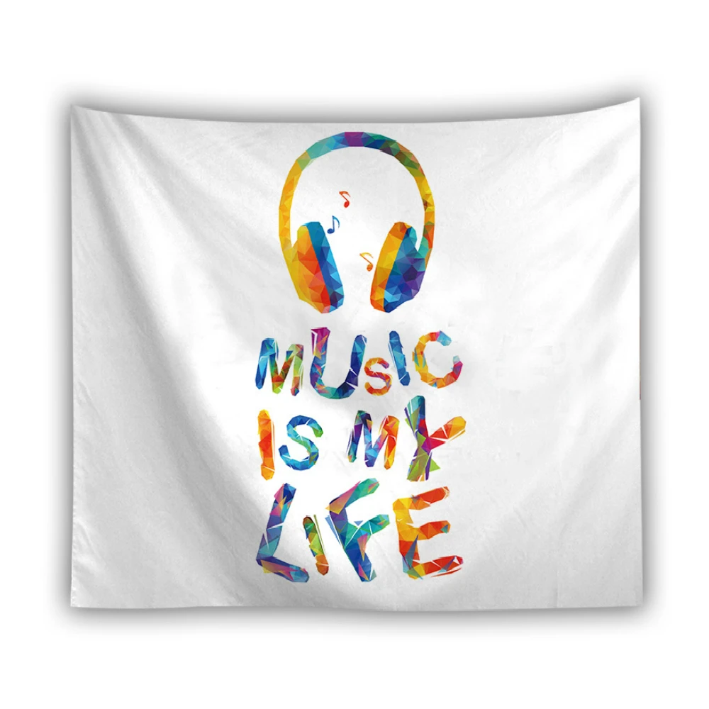Музыка Мода Настенный Гобелен из ткани музыкальная Партитура мир печати стене