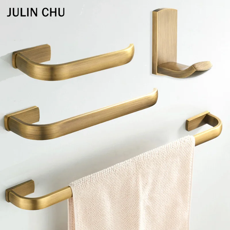 bronze bathroom accessories set antique brass brushed toilet paper roll holder bath towel rail ring wall mounted robe coat hook free global shipping