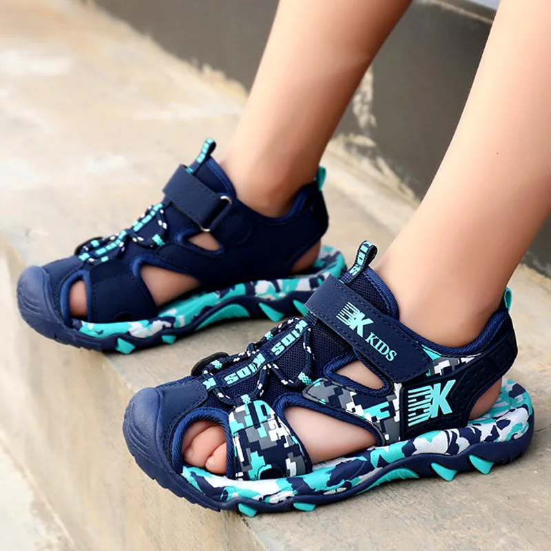 

Kids Boys Sandals High Quality Camouflage Cut-Outs Child Big Girls and Boys Sandalias Children's Shoes Kids Canvas Flats Shoes